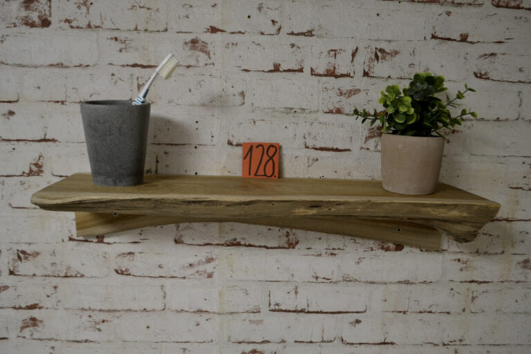 Ablagebalken-Massivholz-Teak-Unikat-nr-128