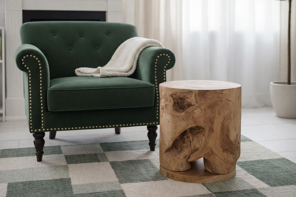 Beistelltisch-Couchtisch-Teak-Massivholz-Unikat