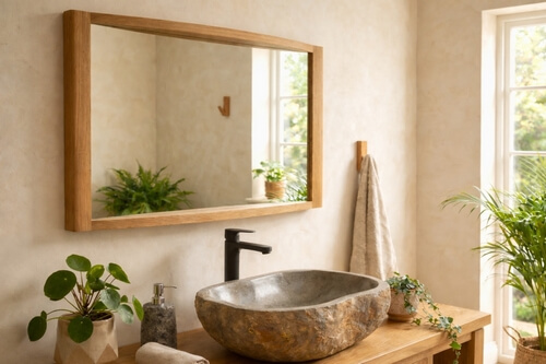 Designer-Spiegel-Massivholz