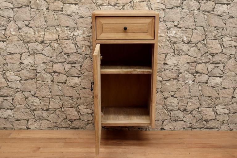 Hängeschrank-Badezimmer-Massiv-Teak-75x40-links-öffnend