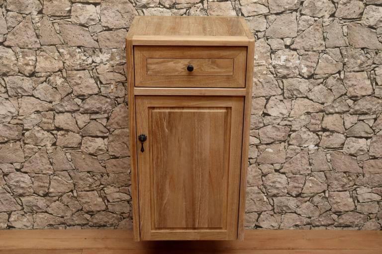 Hängeschrank-Badezimmer-Massiv-Teak-75x40-rechts-öffnend