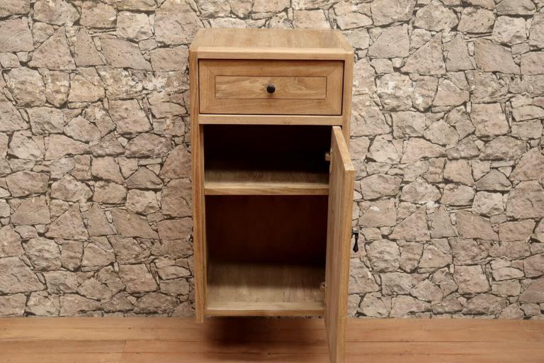 Hängeschrank-Badezimmer-Massiv-Teak-75x40-rechts-öffnend