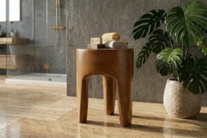 Hocker-Badezimmer-Ablage-Teakholz-lackiert-dunkel-nummer-11