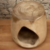 Hocker-Massiv-Holz-Teak-Unikat-mit-Oeffnung