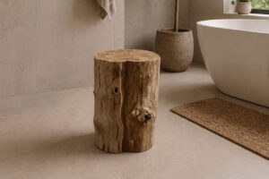 Hocker-Massivholz-Unikat-Ablage-Holzblock-nr-25