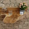 Konsole-Wandboard-Wurzelholz-Massiv-Teak-Unikat-Ablage-Nummer-64