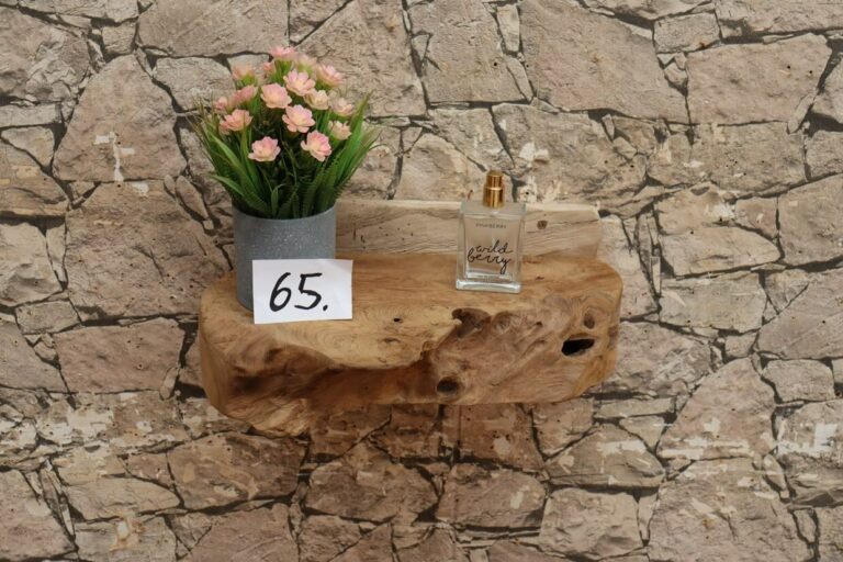 Konsole-Wandboard-Wurzelholz-Massiv-Teak-Unikat-Ablage-Nummer-65