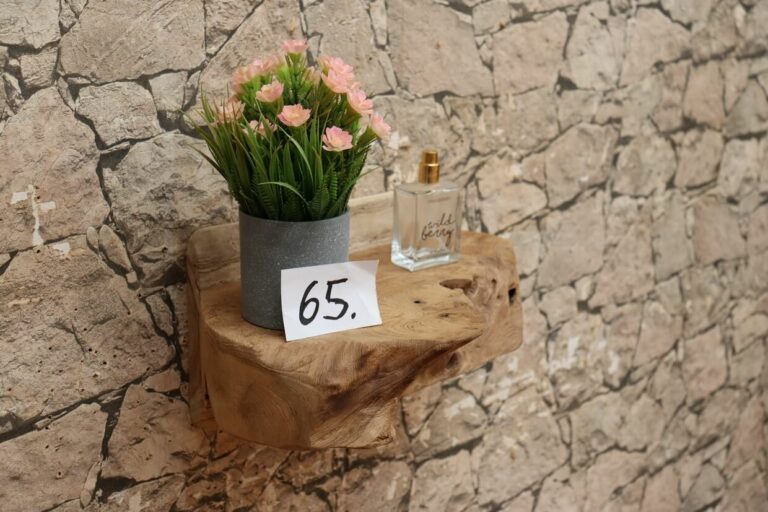 Konsole-Wandboard-Wurzelholz-Massiv-Teak-Unikat-Ablage-Nummer-65