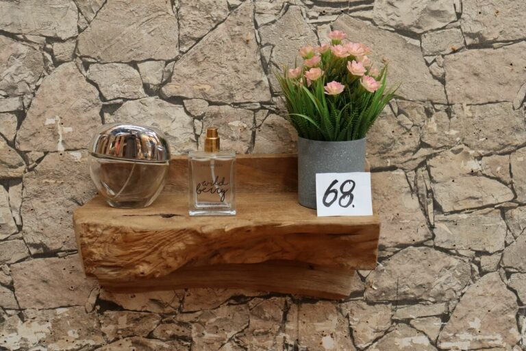 Konsole-Wandboard-Wurzelholz-Massiv-Teak-Unikat-Ablage-Nummer-68