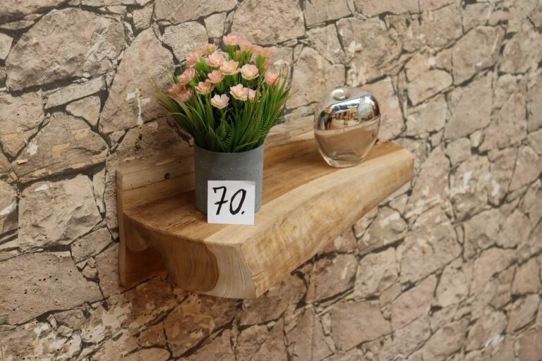 Konsole-Wandboard-Wurzelholz-Massiv-Teak-Unikat-Ablage-Nummer-70