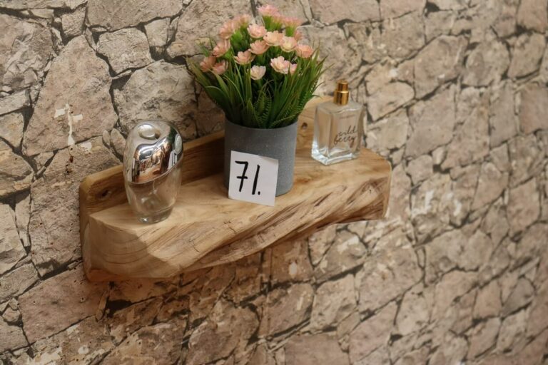 Konsole-Wandboard-Wurzelholz-Massiv-Teak-Unikat-Ablage-Nummer-71