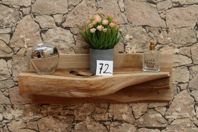 Konsole-Wandboard-Wurzelholz-Massiv-Teak-Unikat-Ablage-Nummer-72