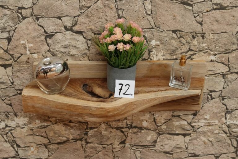 Konsole-Wandboard-Wurzelholz-Massiv-Teak-Unikat-Ablage-Nummer-72