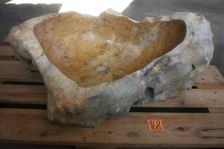 Marmor-Waschbecken-Groß-86-cm-Aufsatzwaschbecken-Naturstein-Unikat-nummer-168