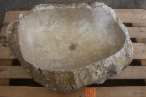 Marmor-Waschbecken-Groß-91-cm-Aufsatzwaschbecken-Naturstein-Unikat-nummer-167