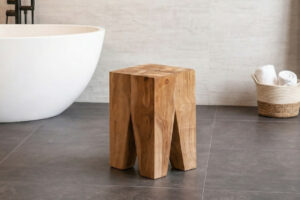 Massivholz-Hocker-Teak-Unikat-Nummer-15