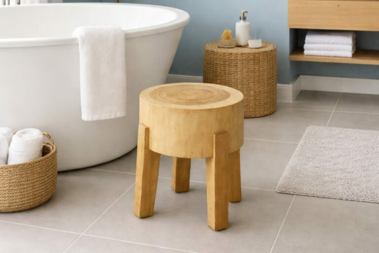 Massivholz-Hocker-mit-vier-Fuessen-Baumhocker-Unikat