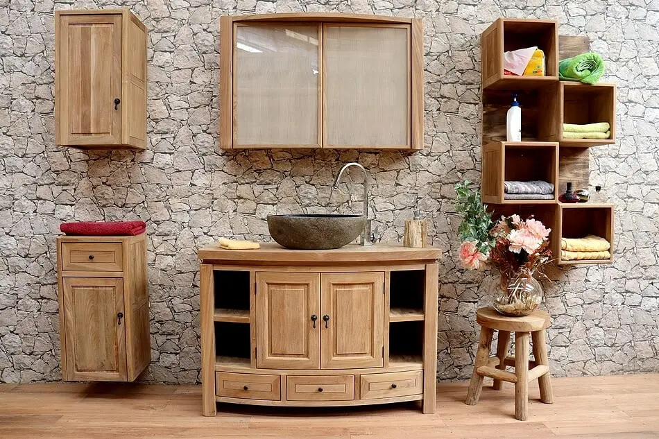 Massivholz-Waschbeckenunterschrank Massivholz-Waschbeckenunterschrank