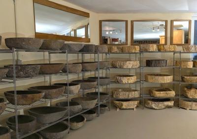 Naturstein-Waschbecken-Ausstellung