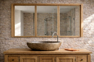 Spiegelschrank-Massivholz-Teak-3-tuerig-140-cm