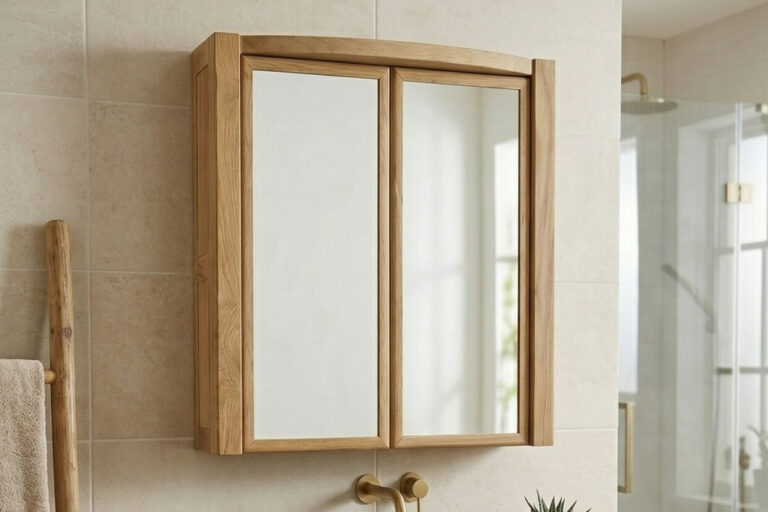 Spiegelschrank-Massivholz-Teak-60-cm