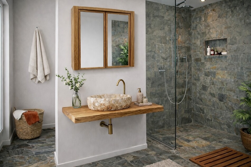 Spiegelschrank-Teakholz-Massiv-Bad-80cm