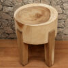 Teakholz-Hocker-Massiv-Unikat-Baumhocker