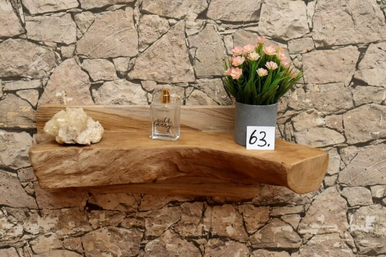 Wandkonsole-Massivholz-Wurzel-Teak-Unikat-Ablage-Nummer-63