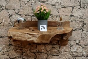 Wandkonsole-Massivholz-Wurzel-Teak-Unikat-Ablage-Nummer-74
