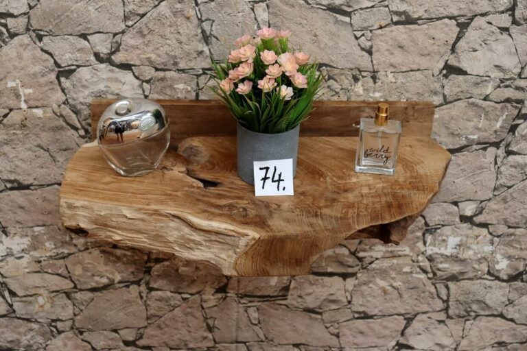 Wandkonsole-Massivholz-Wurzel-Teak-Unikat-Ablage-Nummer-74