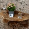 Wandkonsole-Massivholz-Wurzel-Teak-Unikat-Ablage-Nummer-74