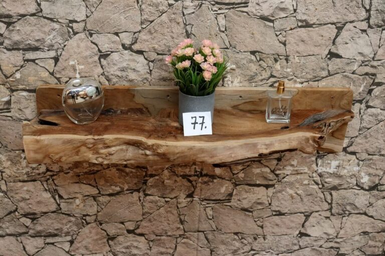 Wandkonsole-Massivholz-Wurzel-Teak-Unikat-Ablage-Nummer-77