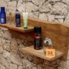 Wandregal-Holz-Teak-Ablage-Unikat-Bad-Nr-39