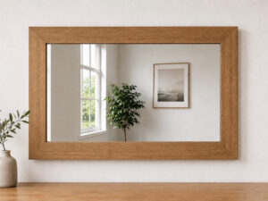 Wandspiegel-Massivholz-Teak-100cm-Breit