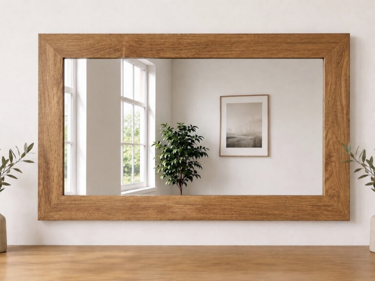 Wandspiegel-Massivholz-Teak-115cm-Breit