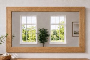 Wandspiegel-Massivholz-Teak-140cm-Breit