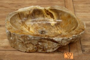 Waschbecken versteinertes Holz Nr. 317