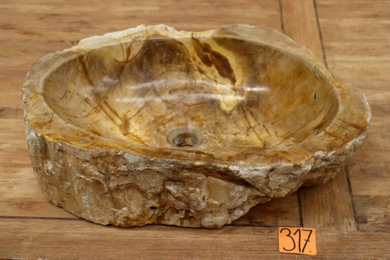 Waschbecken versteinertes Holz Nr. 317