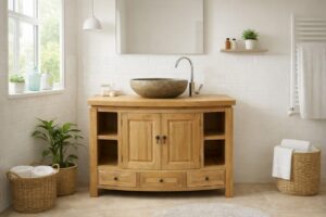 Waschbeckenunterschrank-Holz-Couch-110-cm-Massiv-Teak