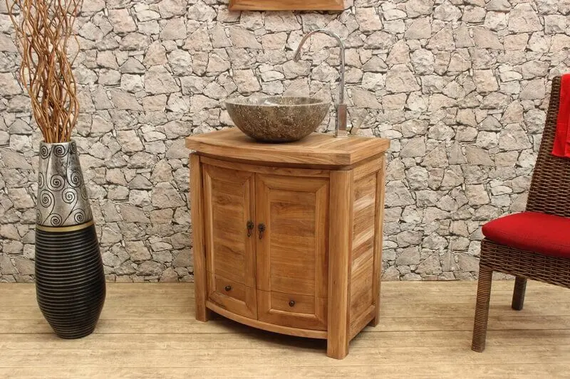 Waschbeckenunterschrank-Massiv-Teakholz Waschbeckenunterschrank-Massiv-Teakholz
