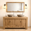 Waschbeckenunterschrank-Massivholz-Teak-Batavia-150cm-Breit