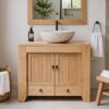 Waschbeckenunterschrank-Massivholz-Teak-Batavia-90cm-Breit