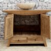 Waschbeckenunterschrank-Massivholz-Teak-Designer-100