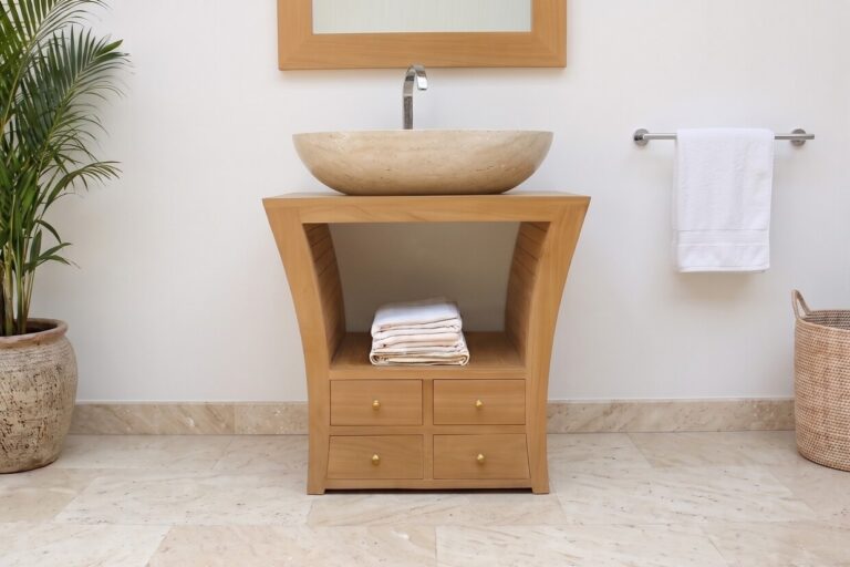 Waschbeckenunterschrank-Massivholz-Teak-Designer-80-cm
