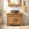 Waschbeckenunterschrank-Massivholz-Teak-Opium-100cm-Breit