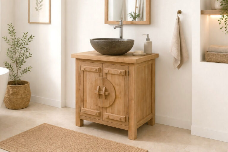 Waschbeckenunterschrank-Massivholz-Teak-Opium-80cm-Breit Waschbeckenunterschrank-Massivholz-Teak-Opium-80cm-Breit
