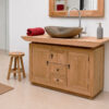 Waschbeckenunterschrank-Massivholz-Teak-TV-geschlossen-125cm-Breit