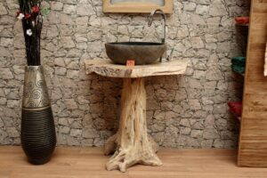 Waschtisch-Teakholz-Massiv-Unikat-Nr-495