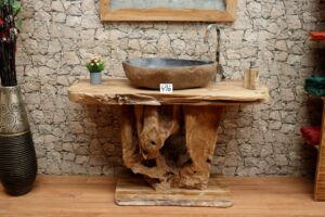 Waschtisch-Teakholz-Massiv-Unikat-Nr-496