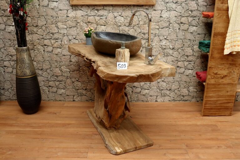 Waschtisch-Wurzelholz-Massiv-Teak-Unikat-Nr-503